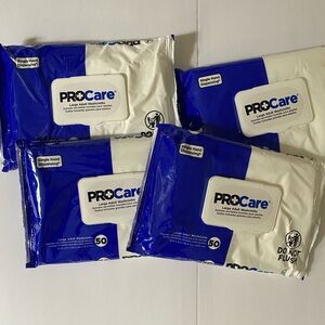 4 packs Procare Disposable Adult Washcloth Wipes